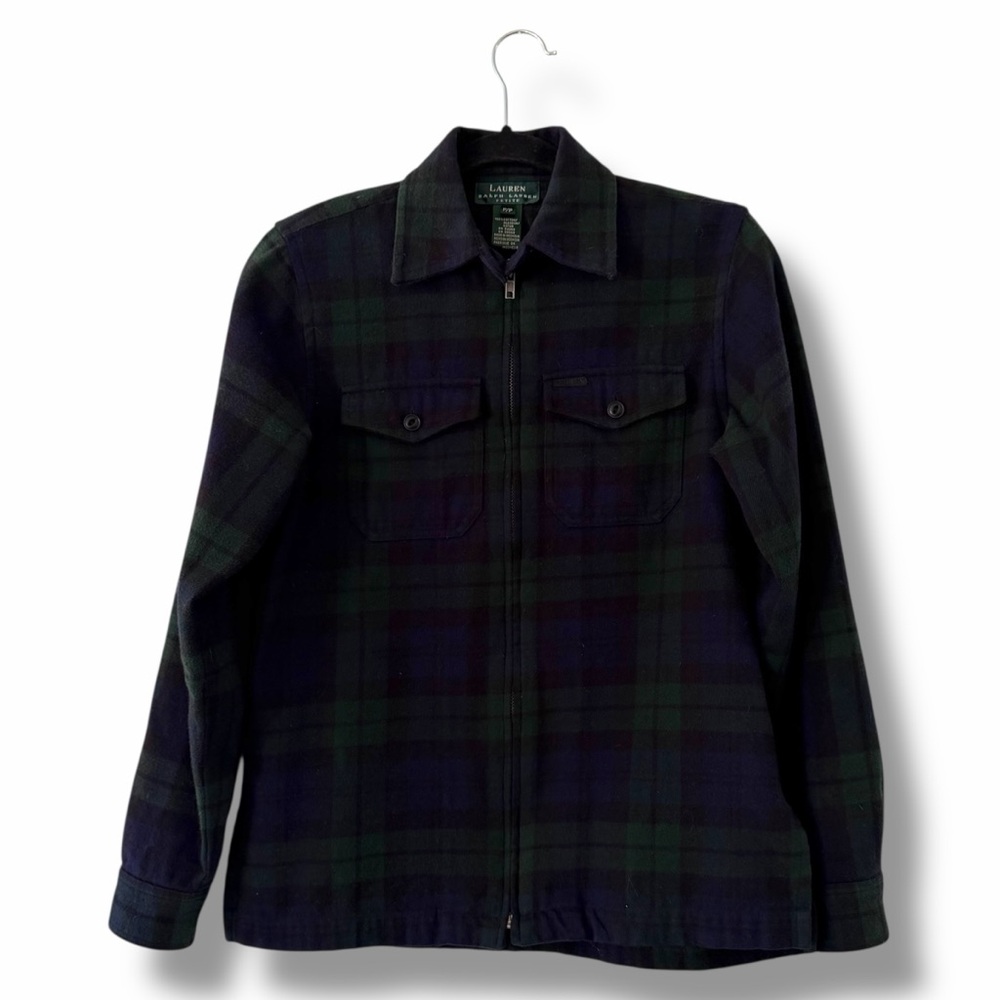 Lauren Ralph Lauren Vintage Black Watch Tartan Plaid Shacket Fall Small Petite